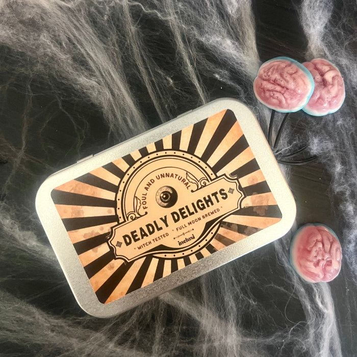 Deadly delights halloween themed brain sweets