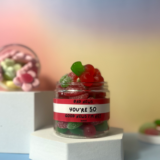 Red Pick N' Mix Bad News you're 50, good news I'm not sweet gift