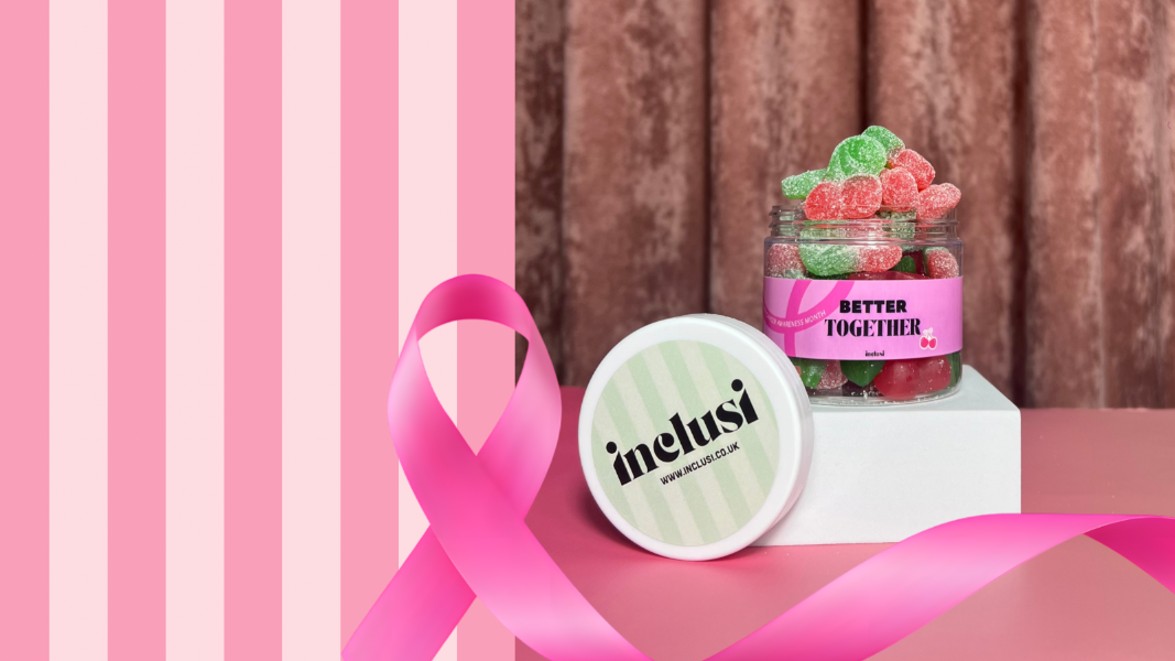 Inclusi charitable vegan and gluten free limited edition cherry sweet jar to raise money