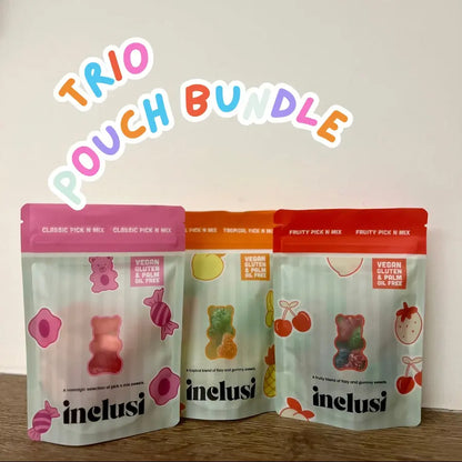 Three Inclusi pouches, fruity, tropical and classic