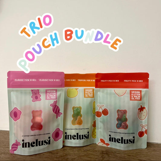 Three Inclusi pouches, fruity, tropical and classic