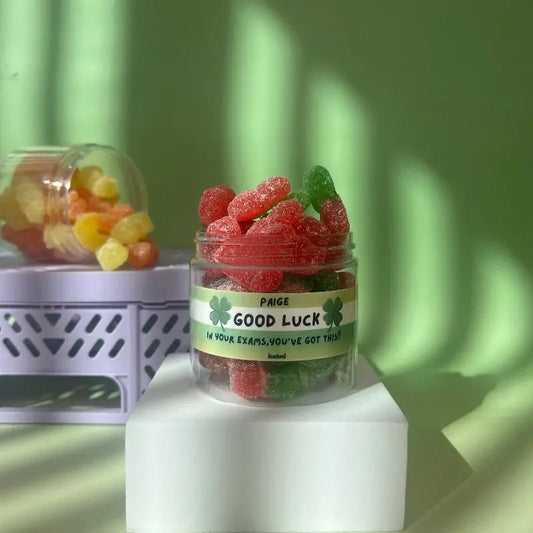 Personalised good luck with your exams inclusi sweet jar 
