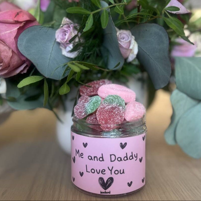 Jar or vegan and gluten free me and daddy love you pink jar 
